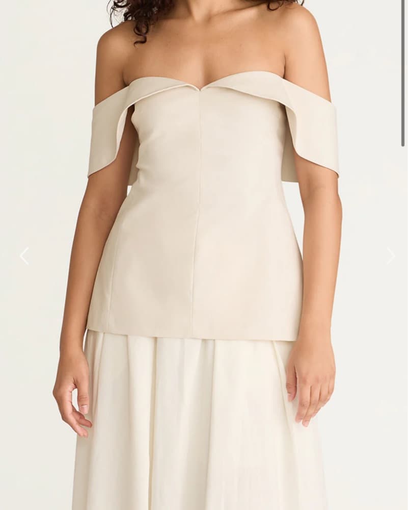Rebecca Taylor Cotton Sateen Draped Shou - Image 2