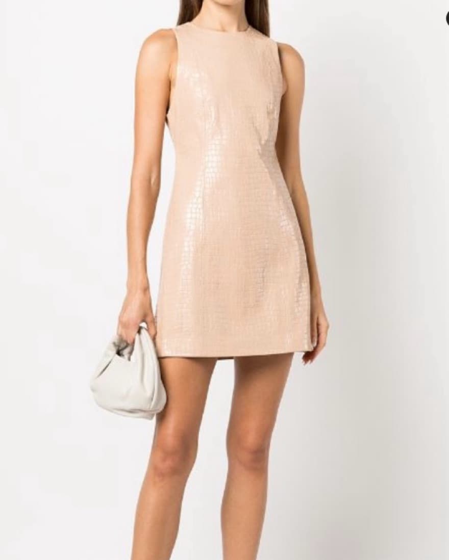 Alice & Olivia Snakeskin Mini Dress - Image 1
