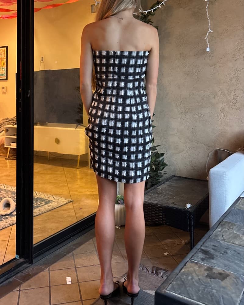 Chanel Strapless Mini Dress With Pearls - Image 3