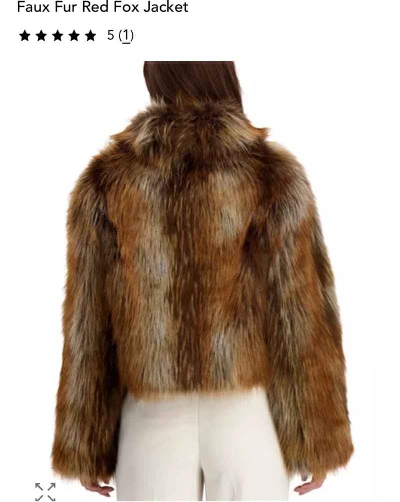 Lyla Grant Faux Fur red Fox Jacket - Image 3
