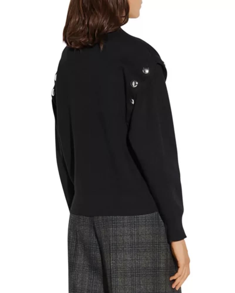 Sandro Fire Press Stud Detail Stripe - Image 2