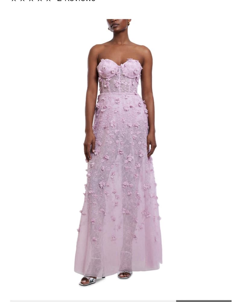 Floral Appliqué BCBG Dress - Image 2