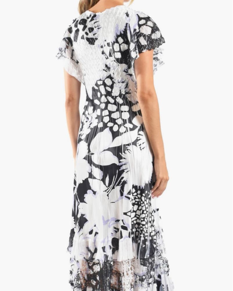 Komarov Lace Inset Maxi Cocktail Dress - Image 5