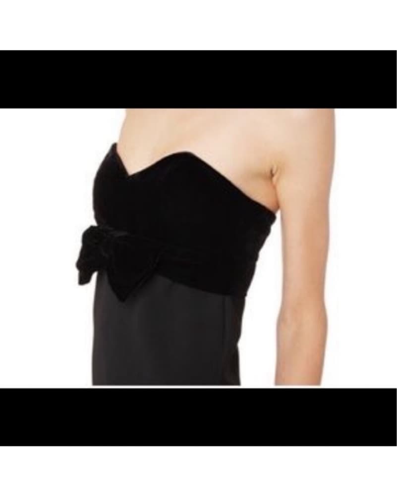 Maje Strapless Velvet Mini Dress - Image 2