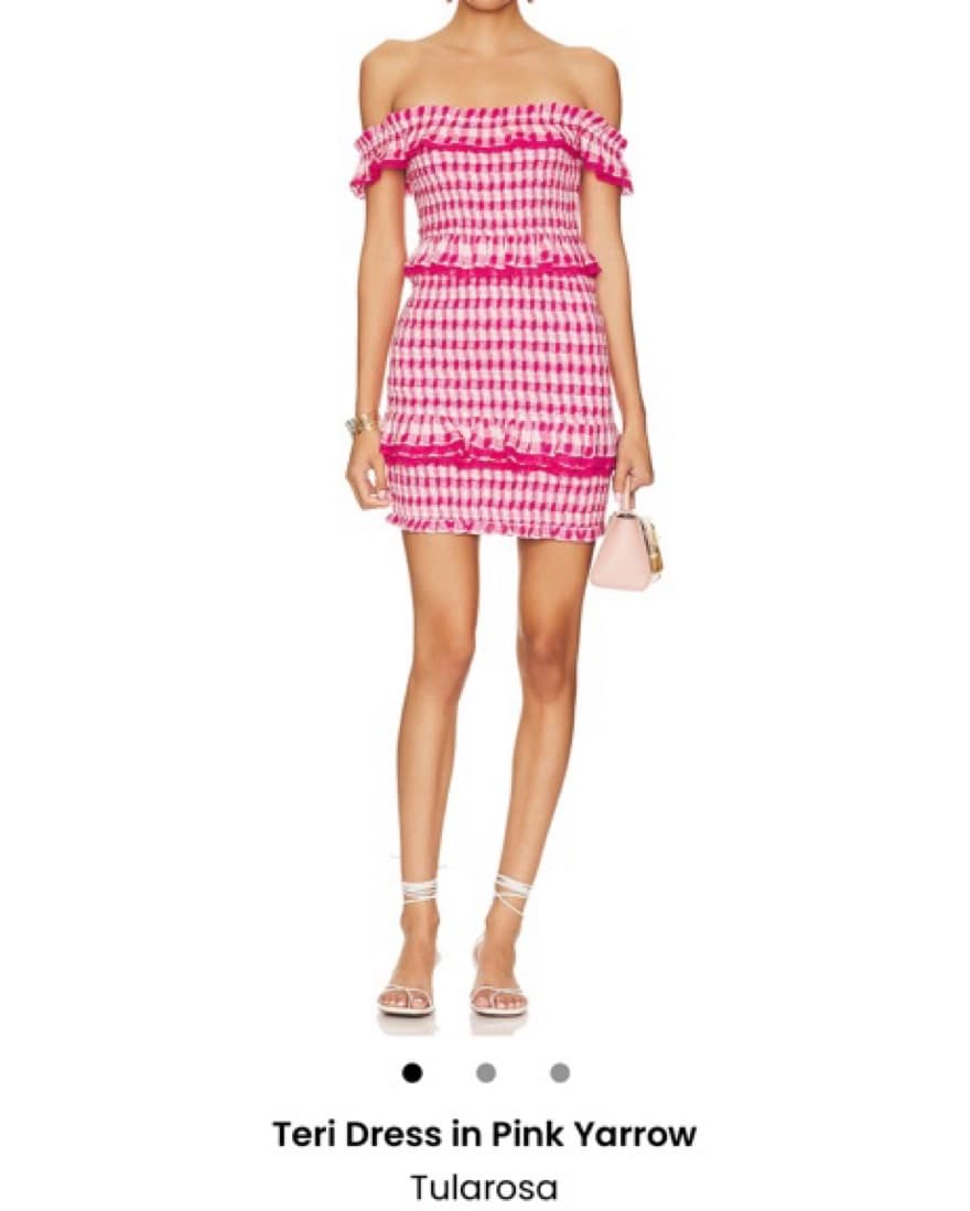 Gingham Tularosa Mini Dress - Image 2