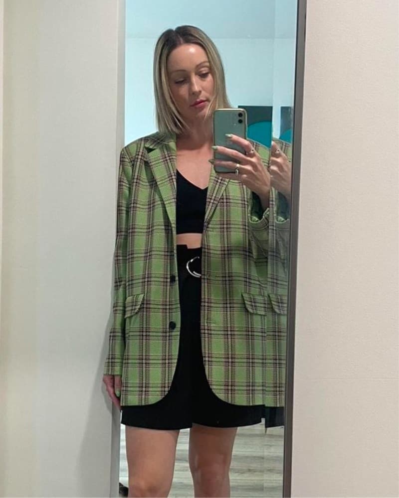Stine Goya Green Plaid Blazer - Image 2