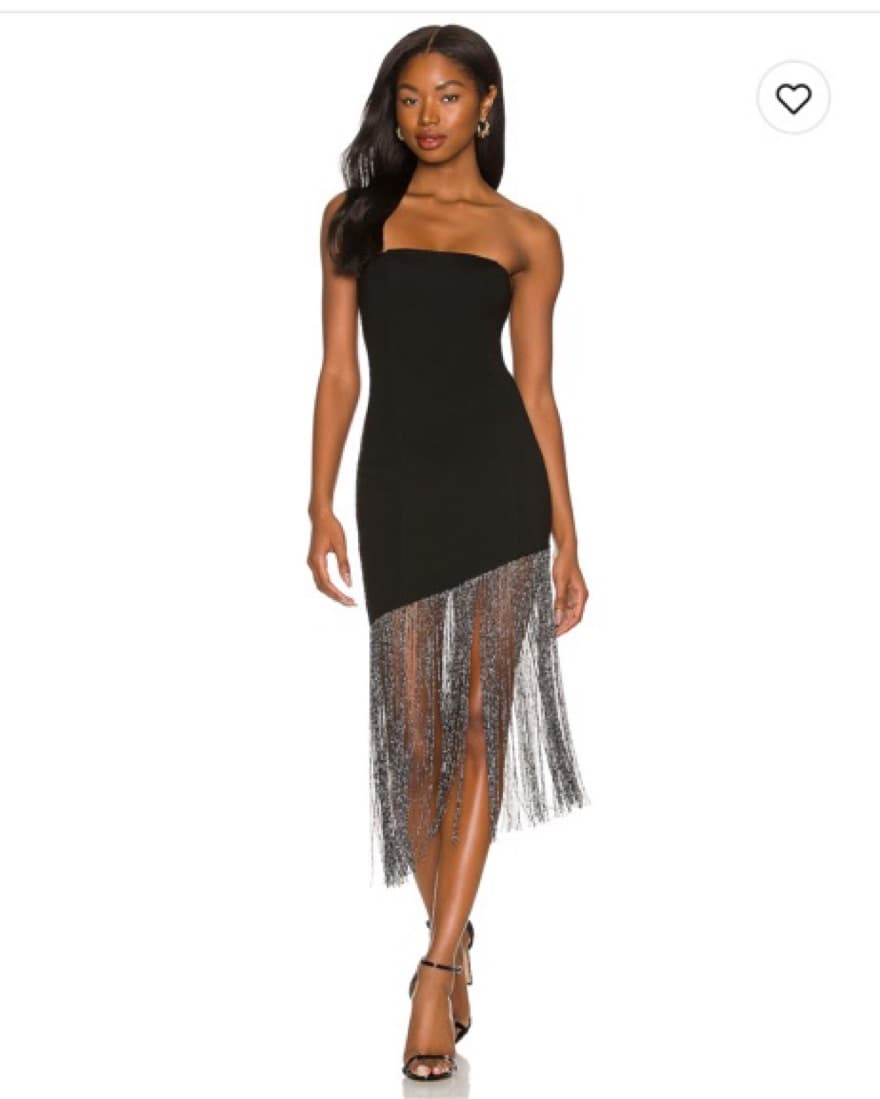 Revolve Strapless Black Formal Dress - Image 1