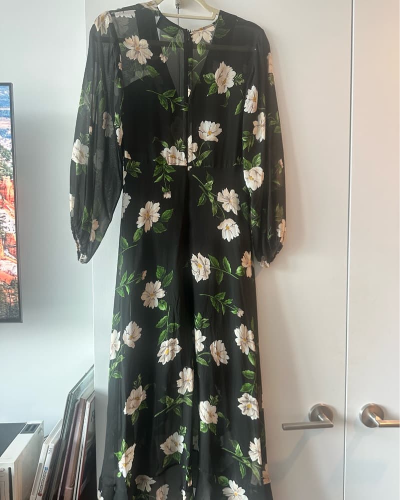 The Kooples Black Floral Dress - Image 6