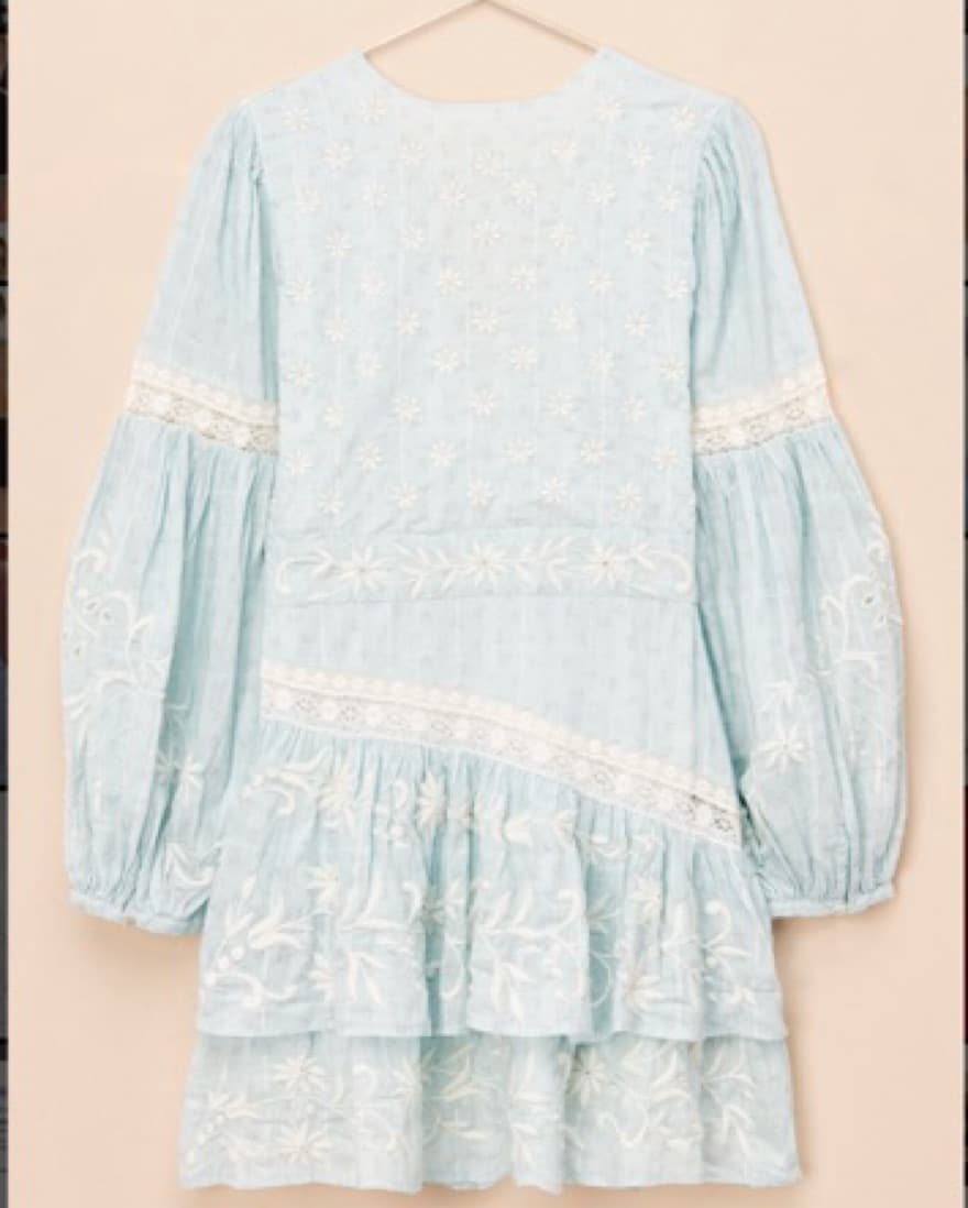 Love Shack Fancy Blue Floral Dress - Image 5