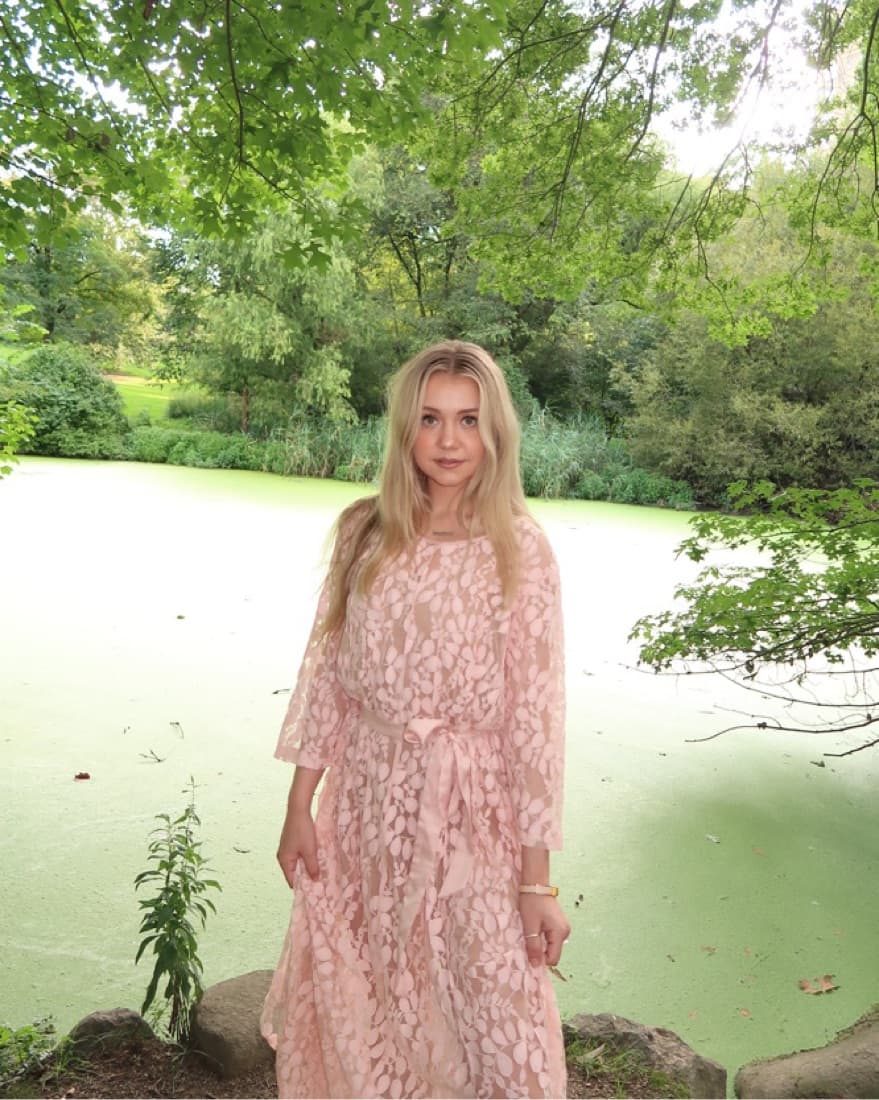 Pink Sheer Dress Vintage - Image 2