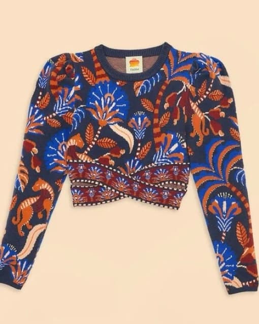 Farm Rio Nature Beauty Knit Crop Top - Image 4