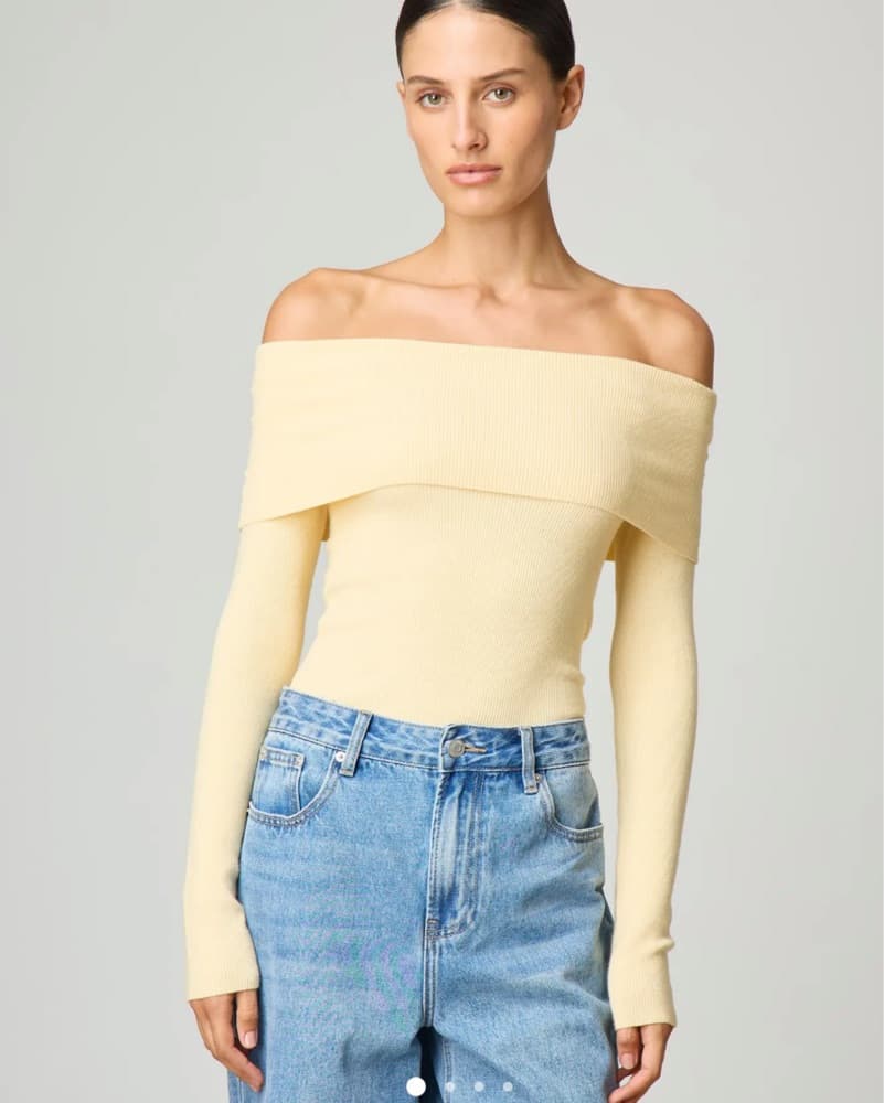Glassons Off The Shoulder Knit Sweater - Image 1