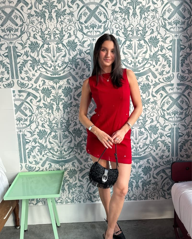 Reformation Vintage Red Shift Dress - Image 2