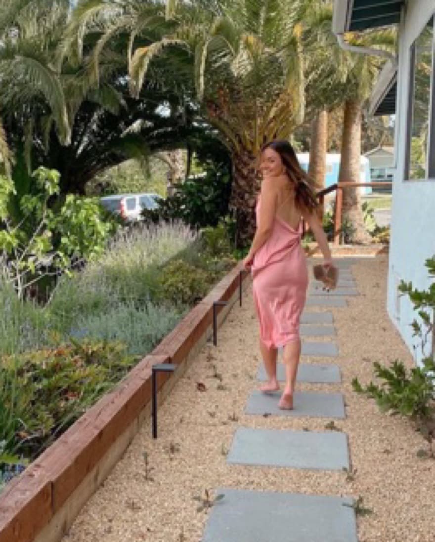 Pink silky dress - Image 3