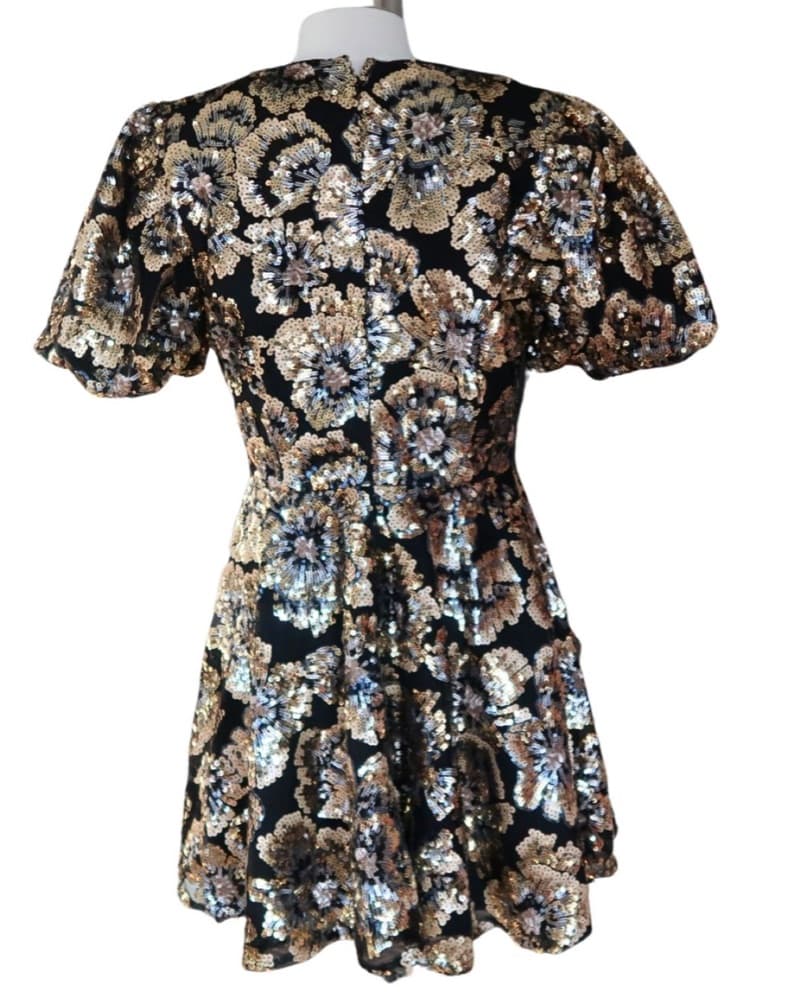 ELLIATT CELESTE PUFF SLEEVE MINI DRESS L - Image 2