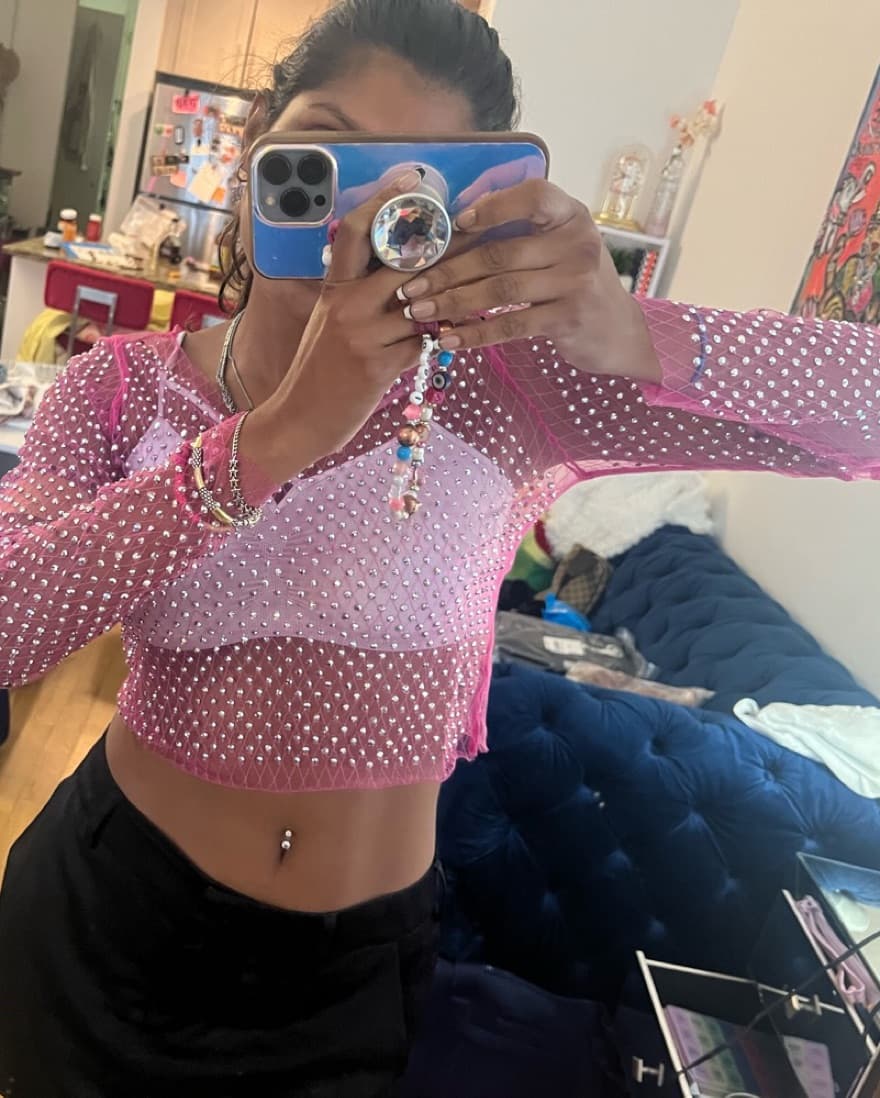 pink sequin top - Image 2