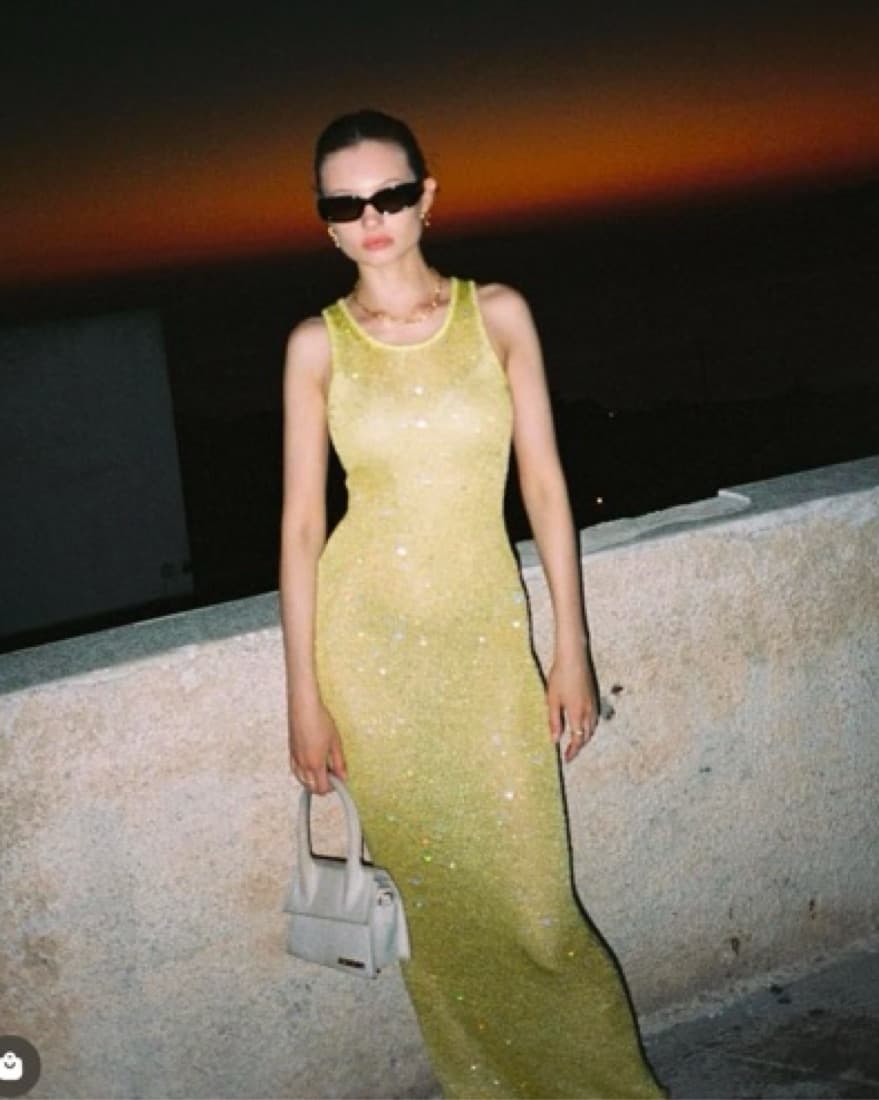 Asta Resort Natalia Dress Chartreuse - Image 4