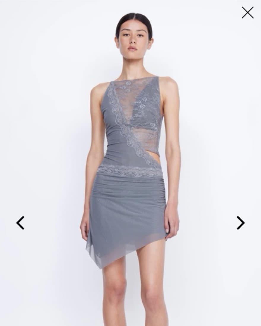 Bec + Bridge Amoras Grey Lace Dress - Image 1