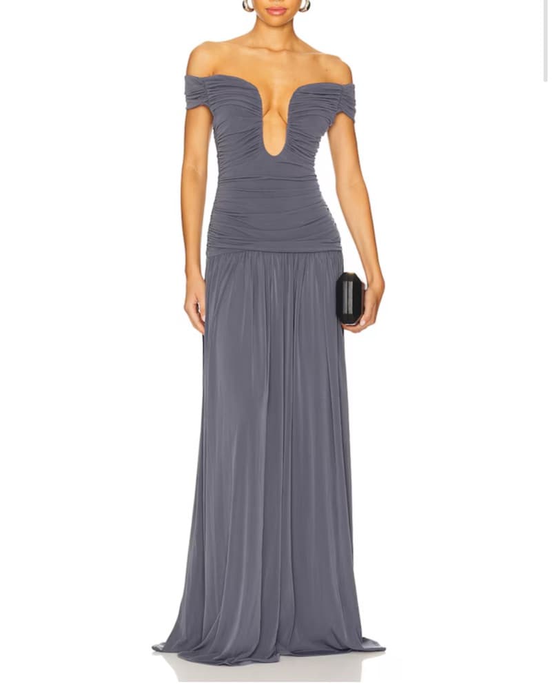 Alizee Gown in Slate Grey - Image 1