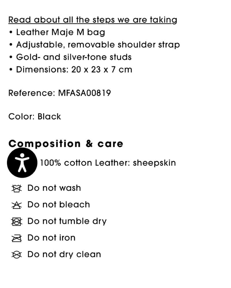 Maje Leather M Bag - Studded & Fringe - Image 6