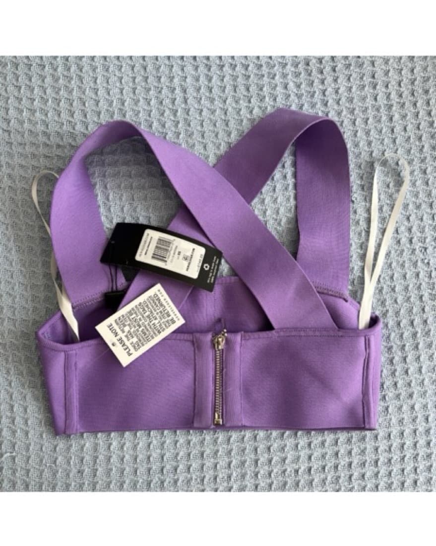 Herve Leger Purple Crop Top  - Image 3
