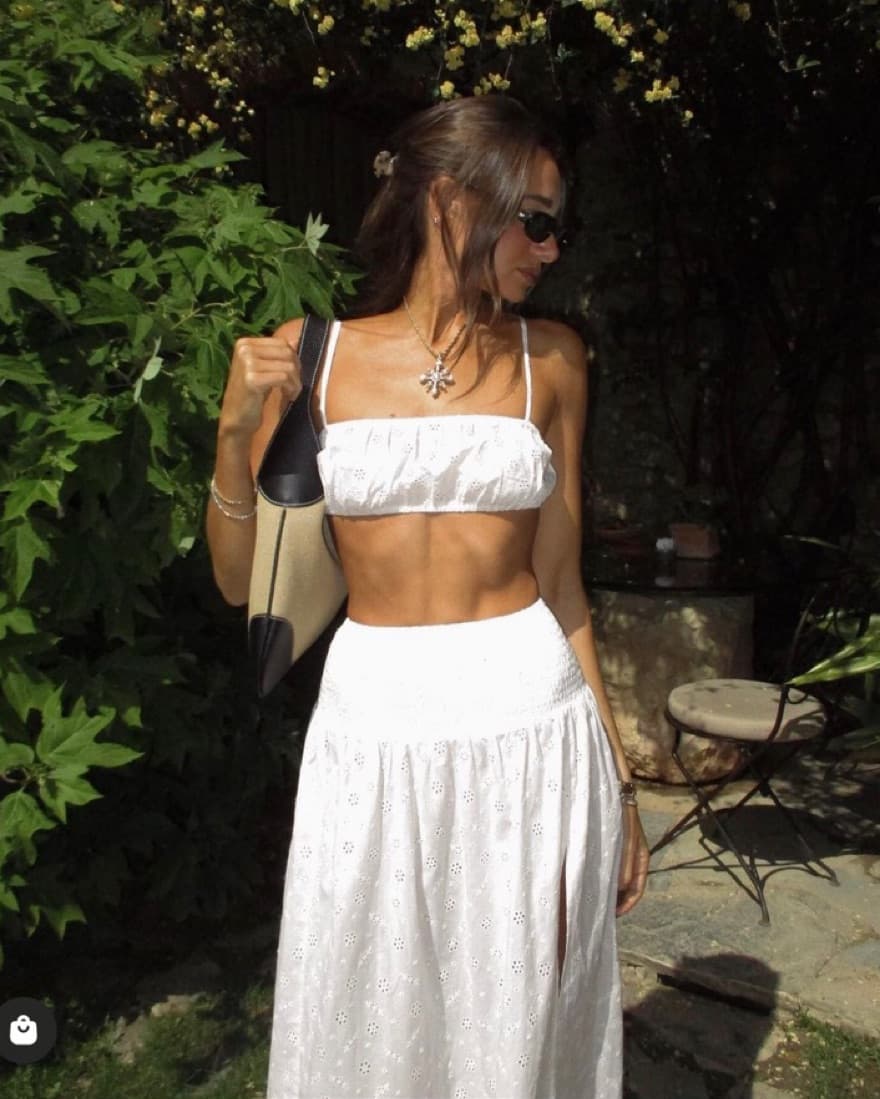 WeWoreWhat Eyelet coverup Set - Image 1