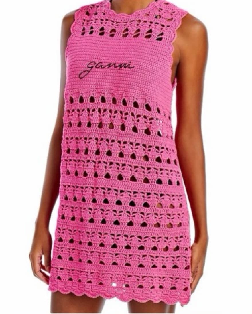 Ganni Pink Crochet Coverup  - Image 2