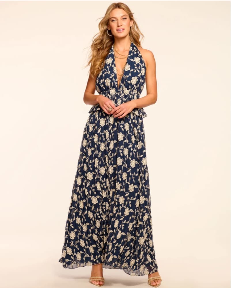 Ramy Brook Navy Embroidered Dress - Image 1