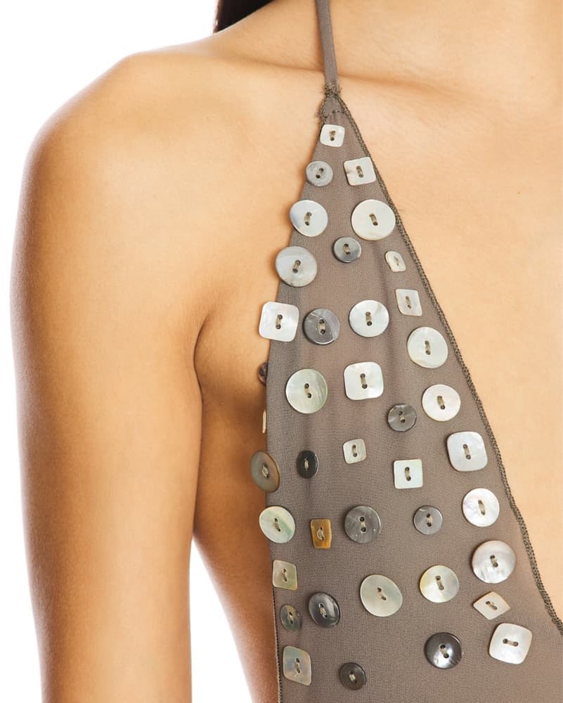 Shimmering Sequin Halter Dress - Image 4