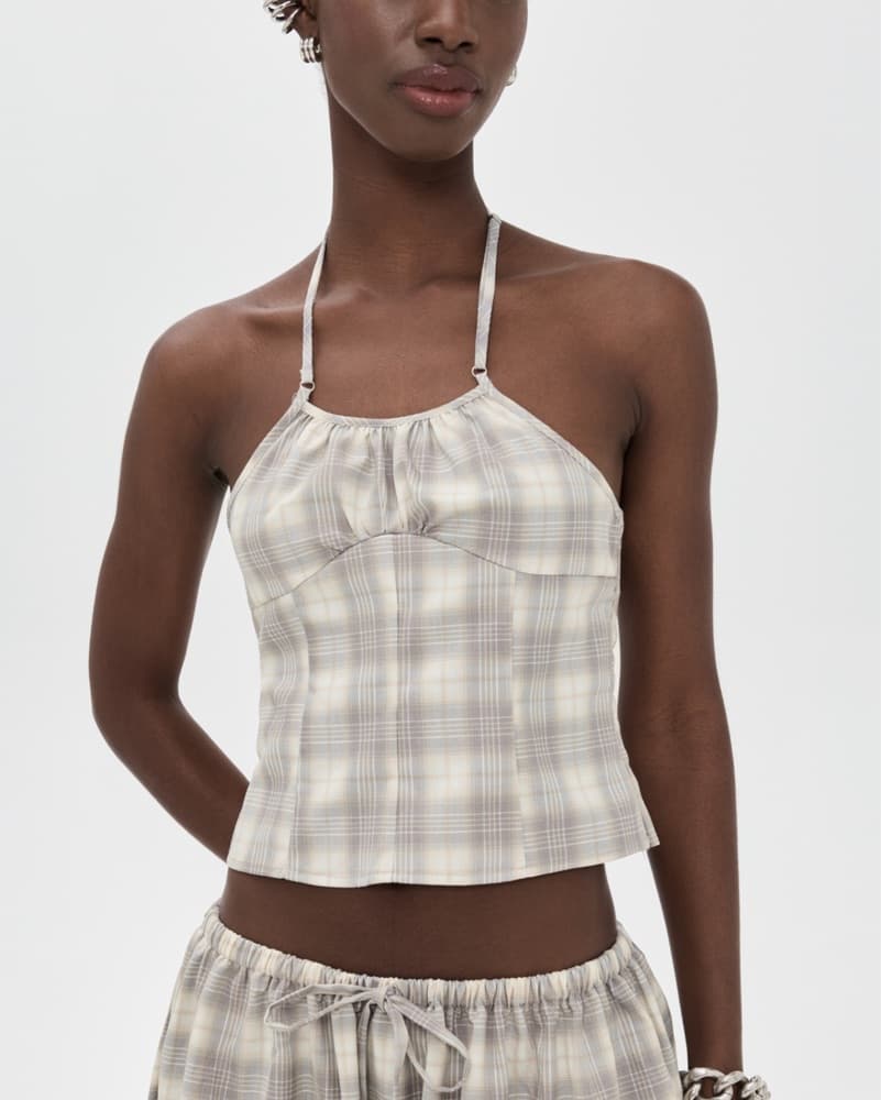 Two Piece Plaid Set - Image 3