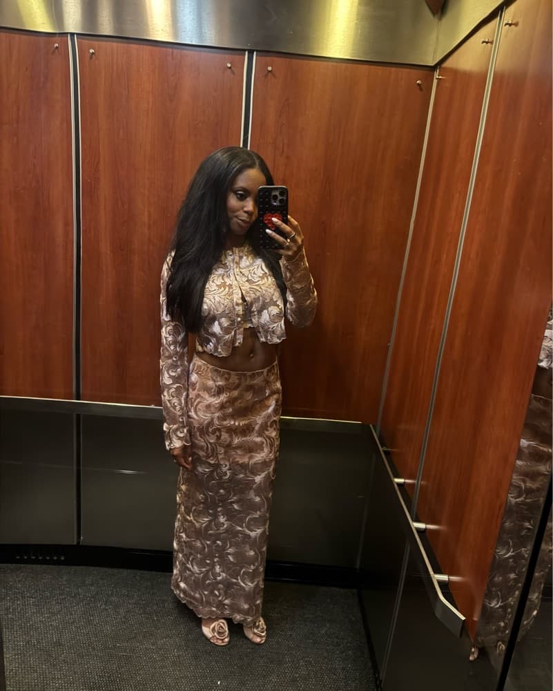 Lace Matching Set (cardigan + skirt) - Image 1