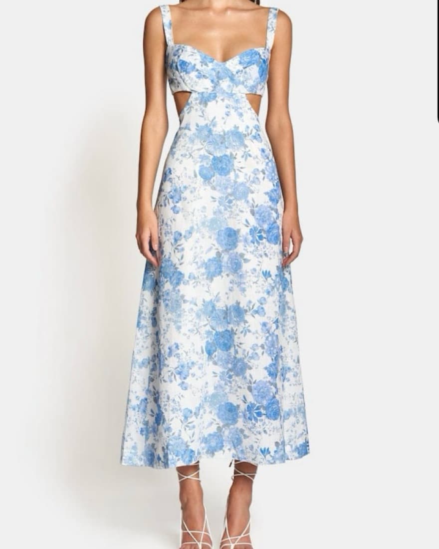 SOFIA THE LABEL DELILAH MIDI DRESS SKY B - Image 1