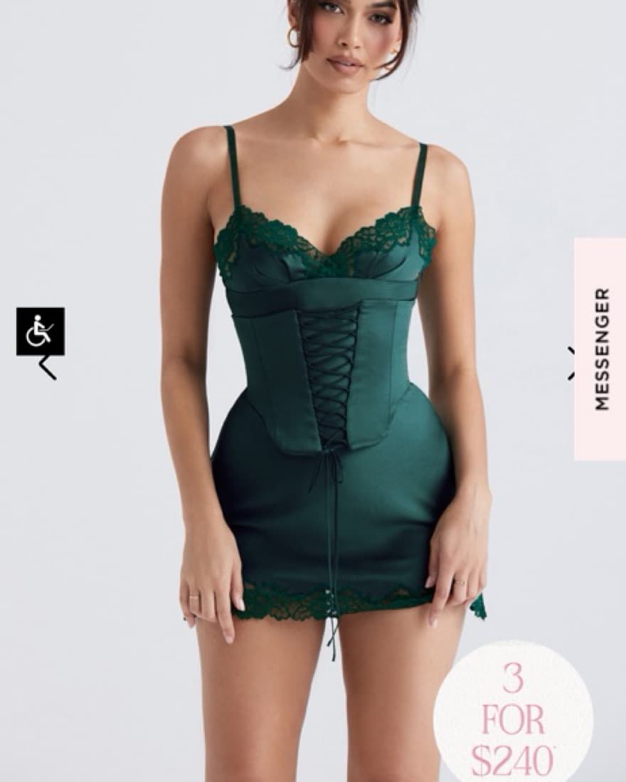 House of cb Sorata Slip Dress - Green XS - Image 3