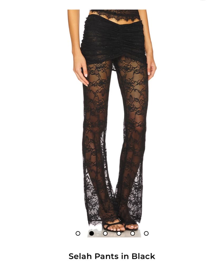 Elegant Lace Selah Pants in Black - Image 1