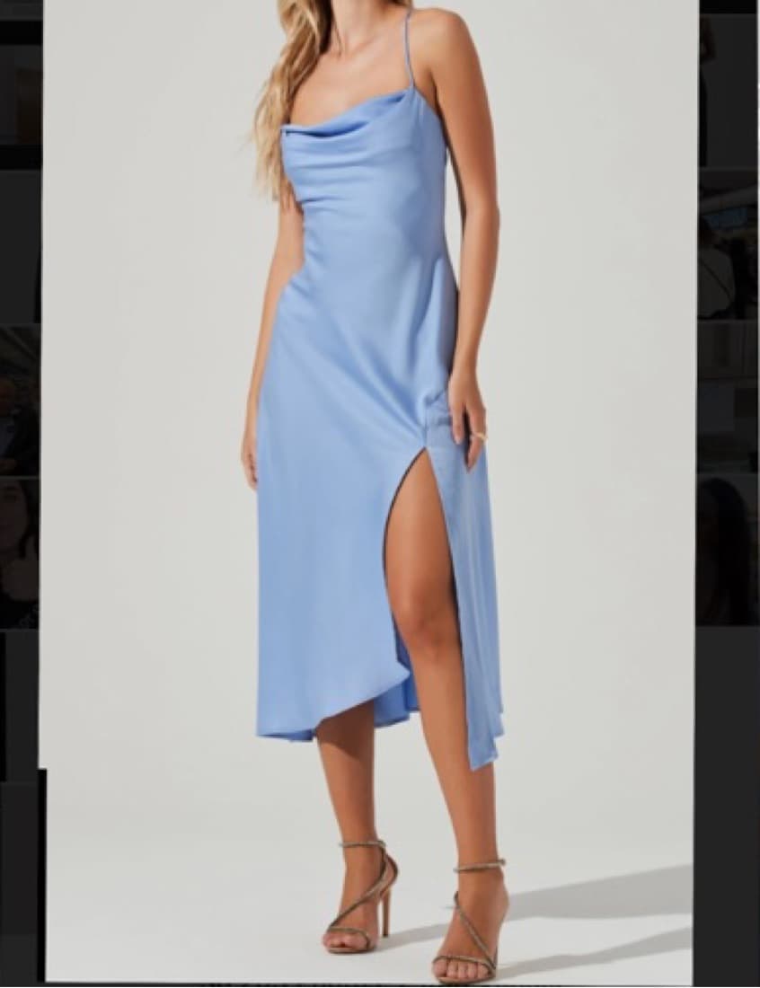 Periwinkle Blue Gaia Midi Dress - Image 1