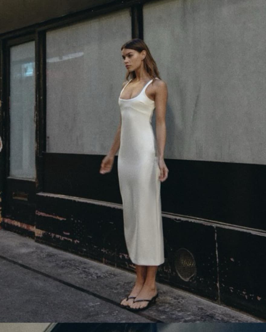 Fitted Midi Dress - Image 2