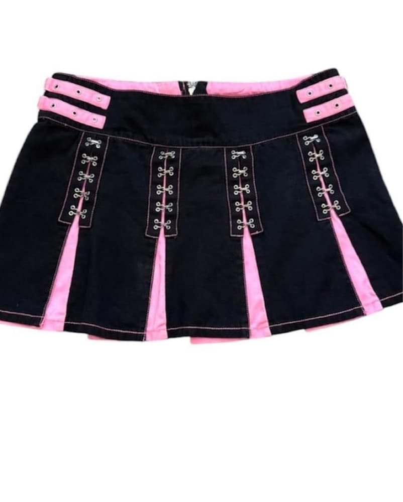 Tripp NYC Black Pink Hook & Eye Skirt - Image 6