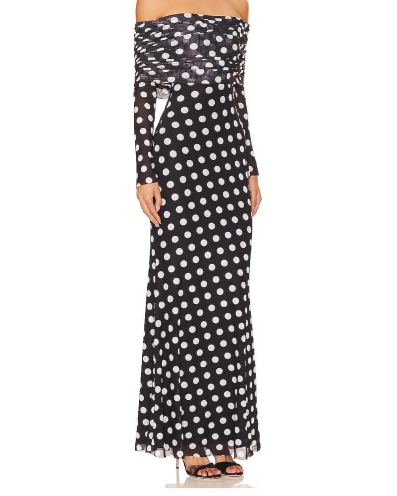Thelma Dress In Diagonal Dot - Image 2