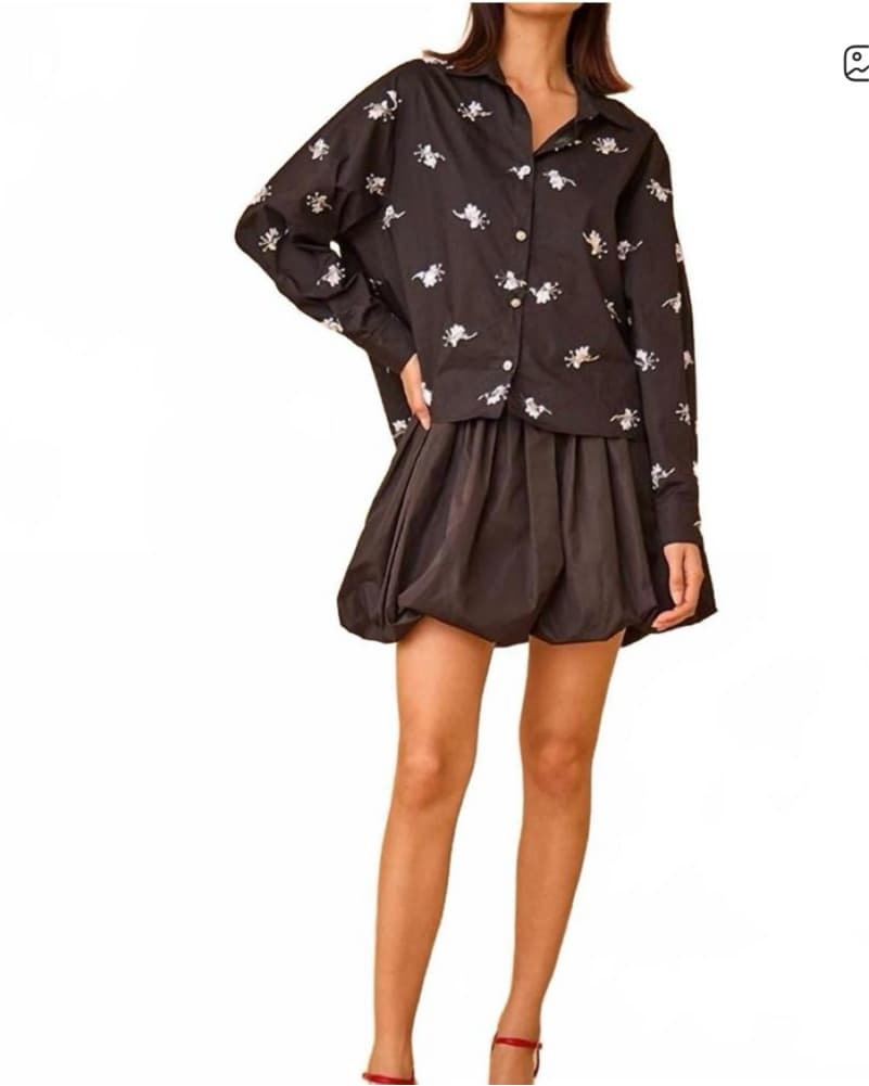 Hunter Bell Black Bubble Angelina Skirt  - Image 6