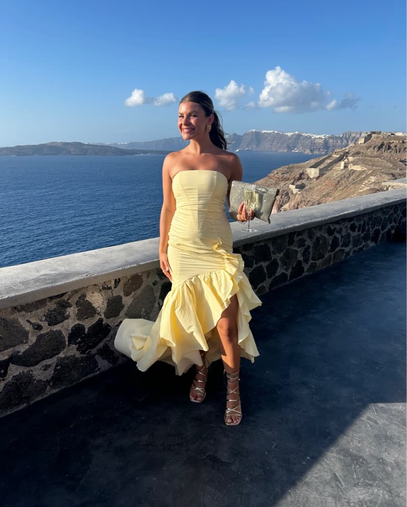 Elegant Yellow Mermaid Dress - Image 1