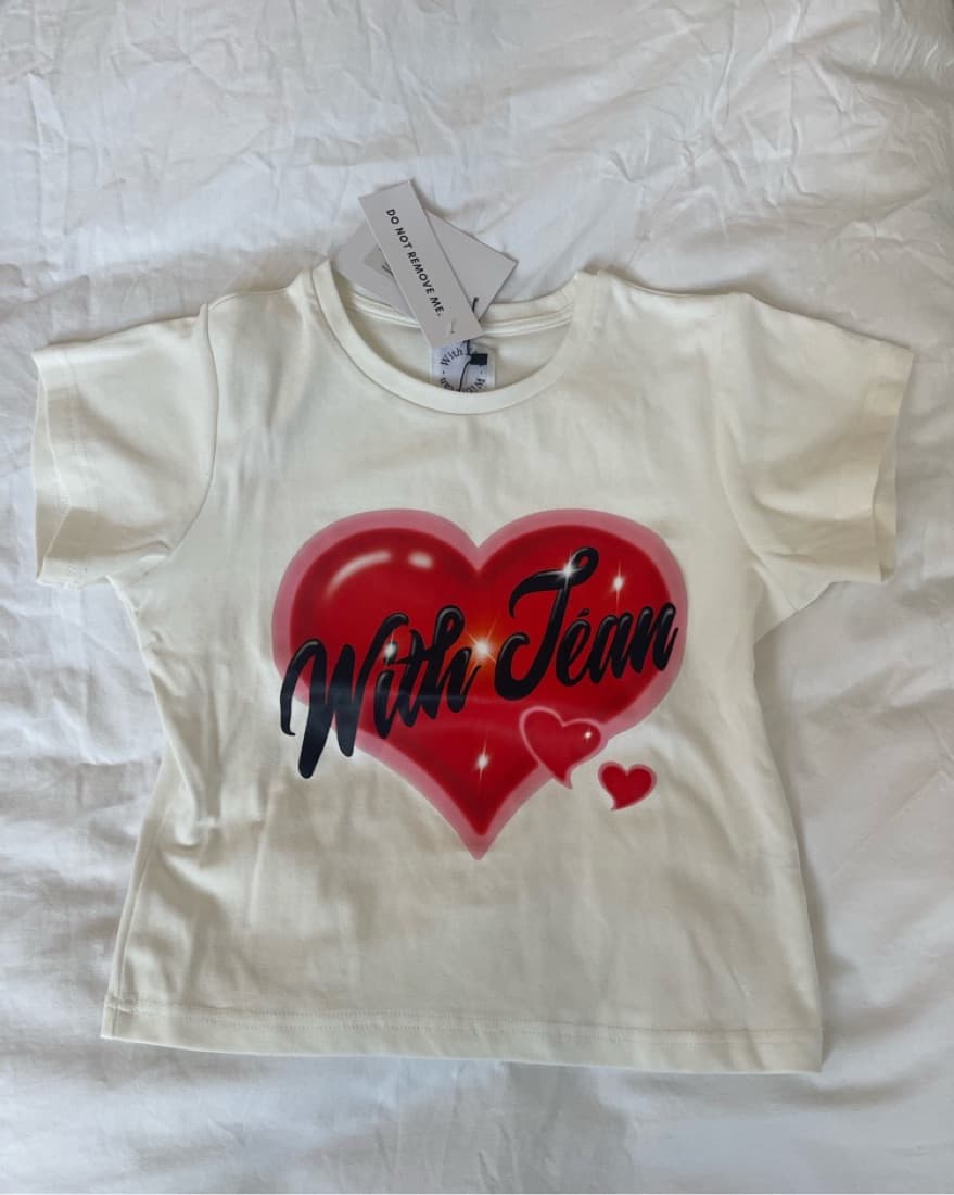 With Jean Heart Baby Tee  - Image 1