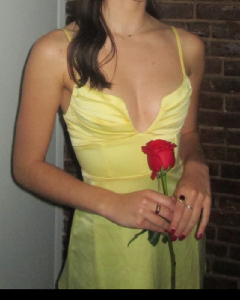 YELLOW MINI DRESS - Image 1