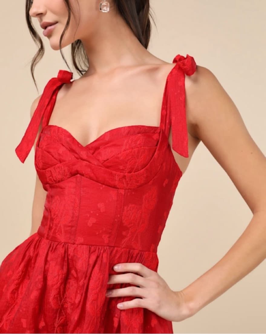 Red Midi Dress From Lulus - Image 2