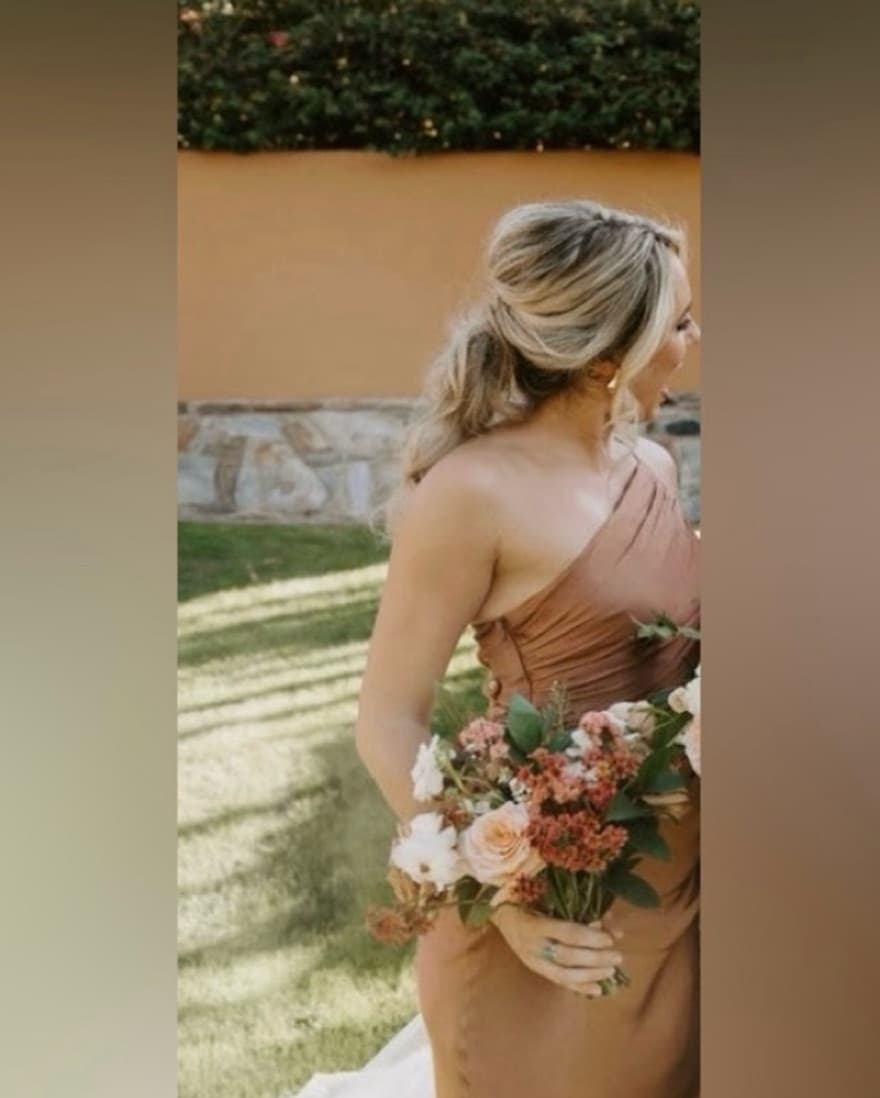 Radiant Rust One-Shoulder Gown - Image 3