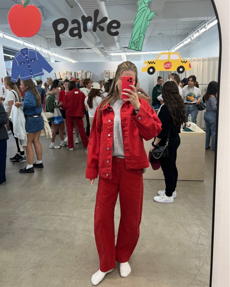 Parke Red Denim Set - Image 1