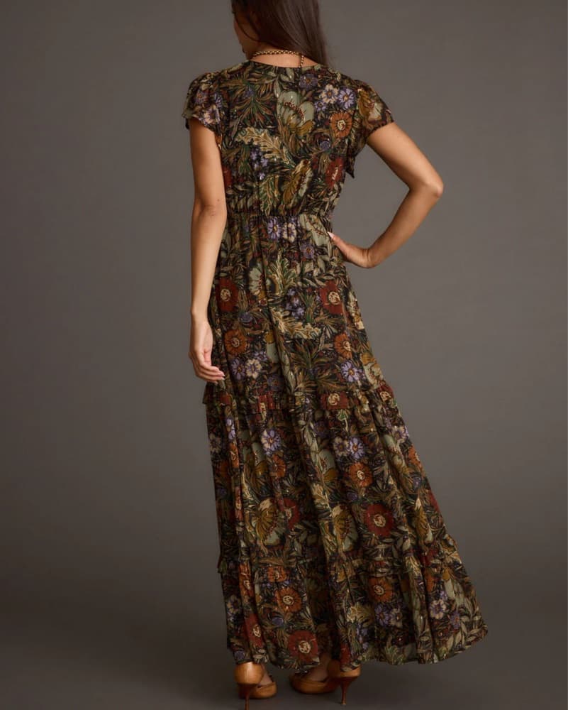 Floral Western Chic Maxi Dress - Image 2