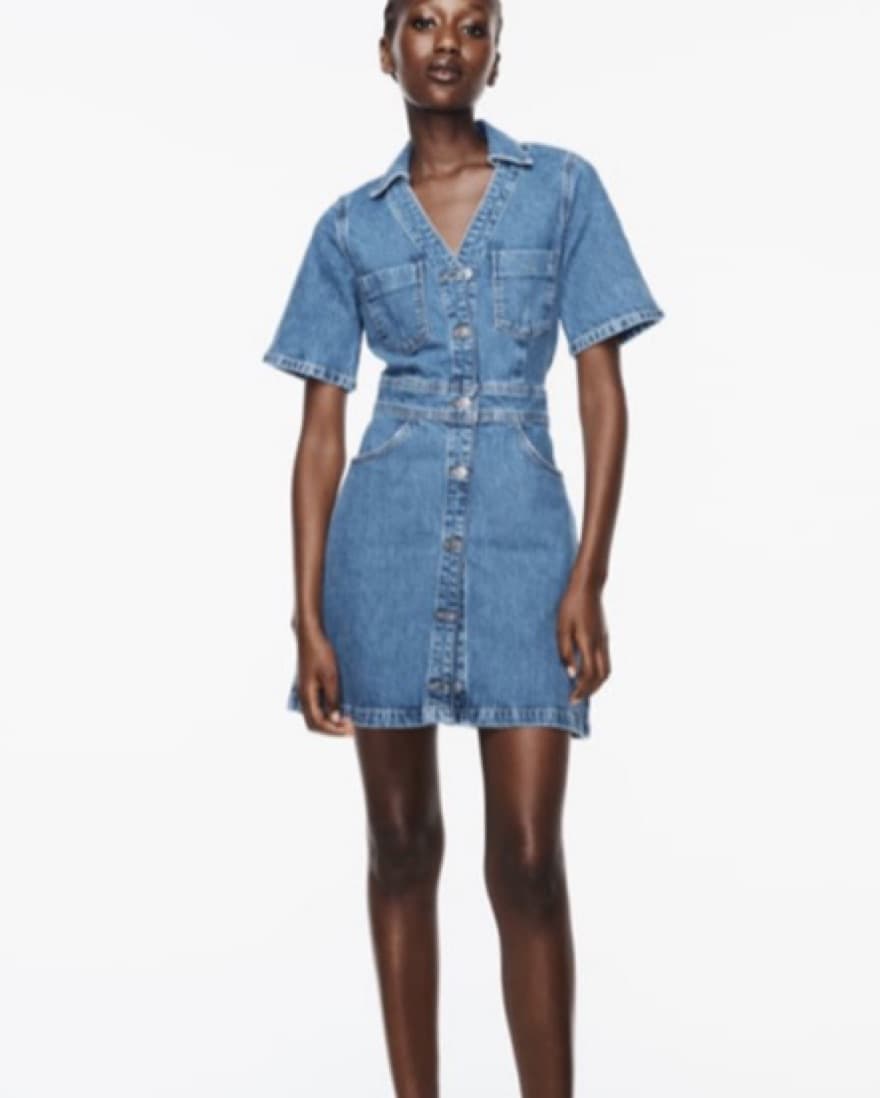Denim Mini Zara Dress - Image 2