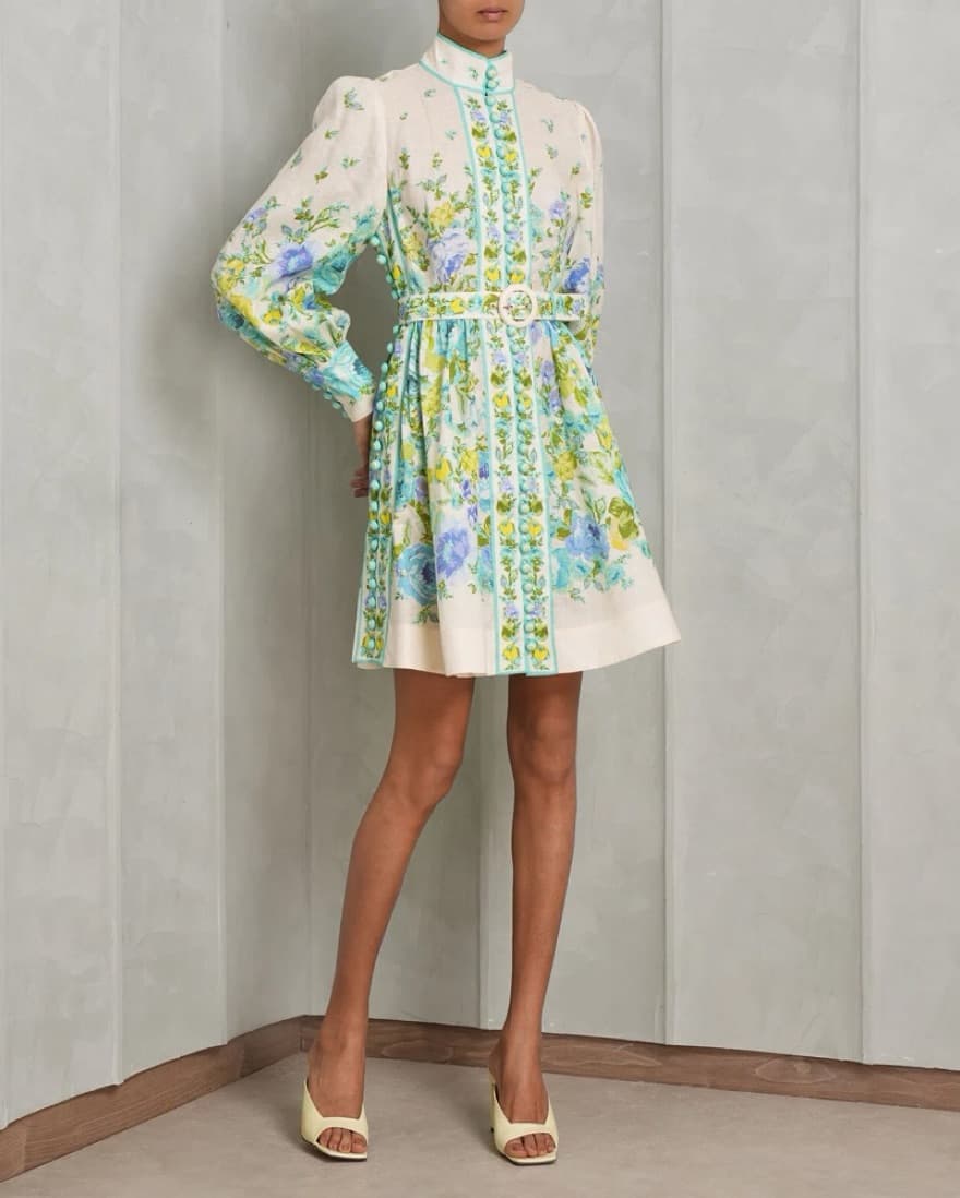 Zimmermann Raie Floral Linen Dress - Image 6