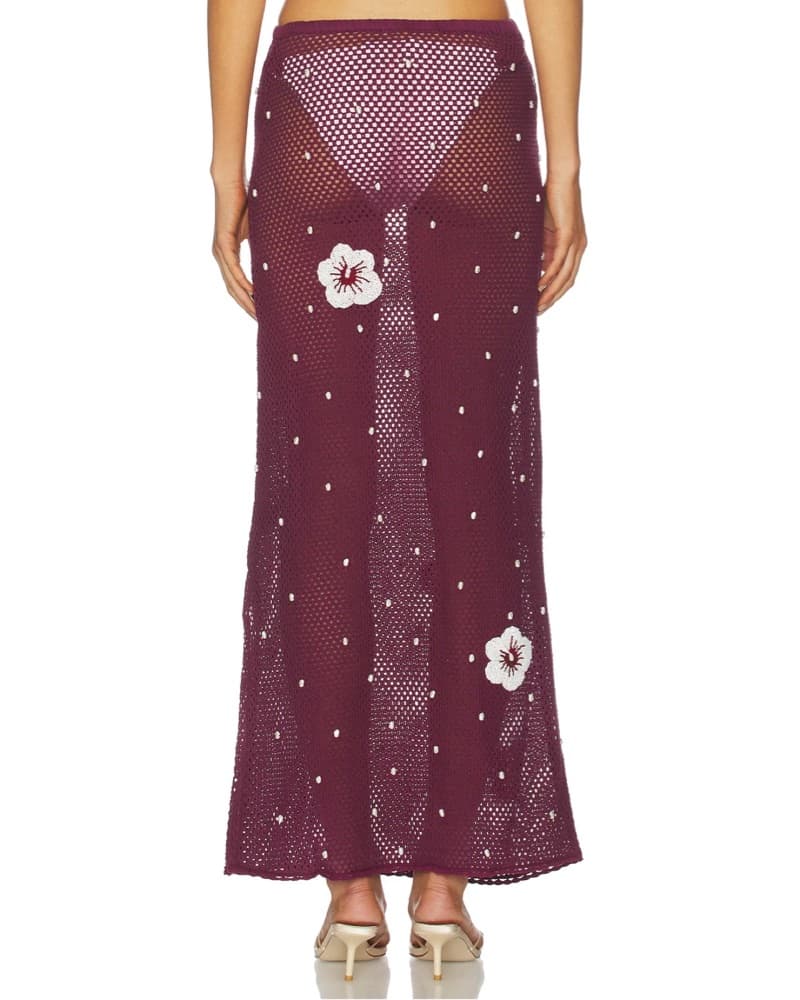 Floral Mesh Skirt Coverup - Image 4