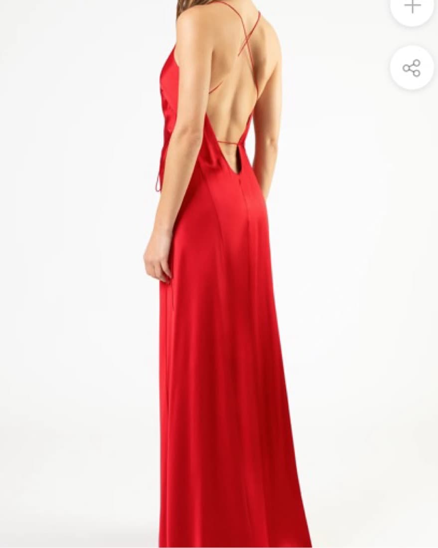 Red Michelle Mason Slip Dress - Image 5